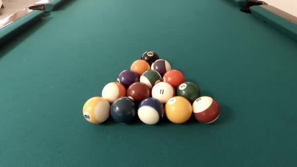 Koule Pool Stůl — Stock video