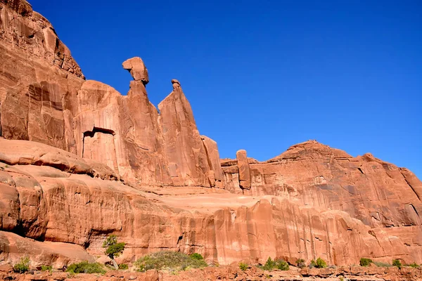 Rote Felsformation Der Parkallee Arches National Park Utah — Stockfoto
