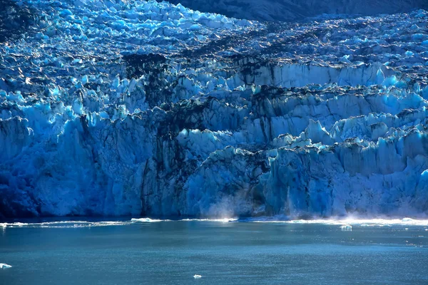 Eiskalbung Des Sägegletschers Tracy Arm Fjord Alaska — Stockfoto