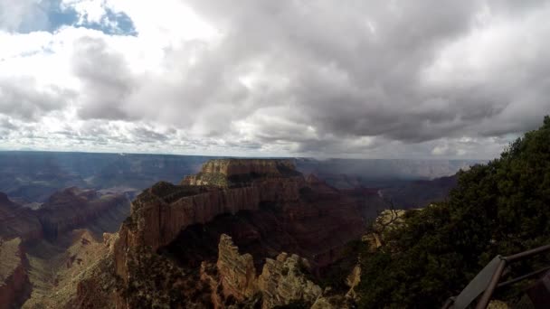 Timelapse Nuvole Dal Bordo Nord Del Grand Canyon Camera Stazionaria — Video Stock