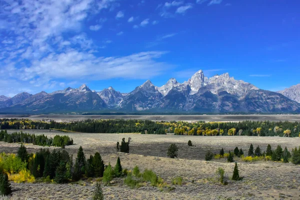 Hösten Syn Grand Tetons Wyoming — Stockfoto