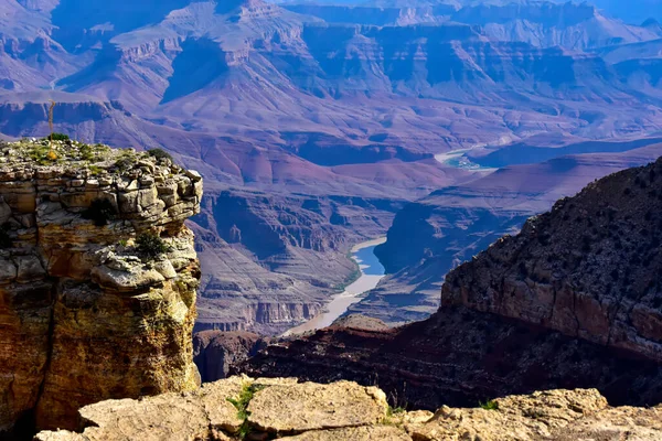 Veduta Del Fiume Colorado Dal Bordo Sud Del Grand Canyon — Foto Stock