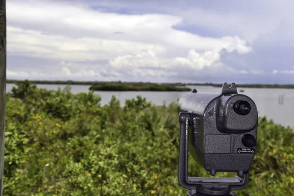 Viewing Telescope in a wildlife refuge — Stock Photo, Image