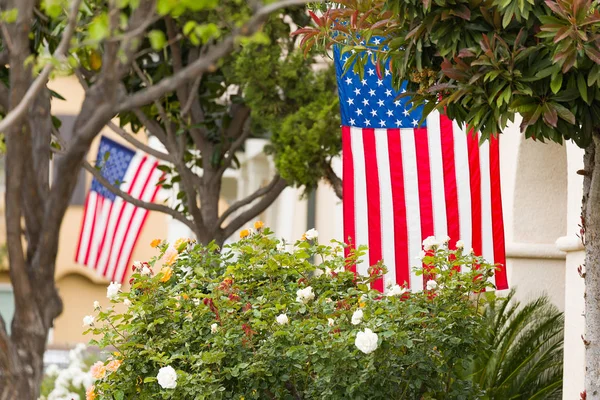 Verandy Americké Vlajky — Stock fotografie