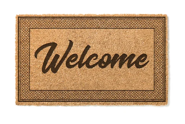 Welcome Mat Isolated White Background — Stock Photo, Image