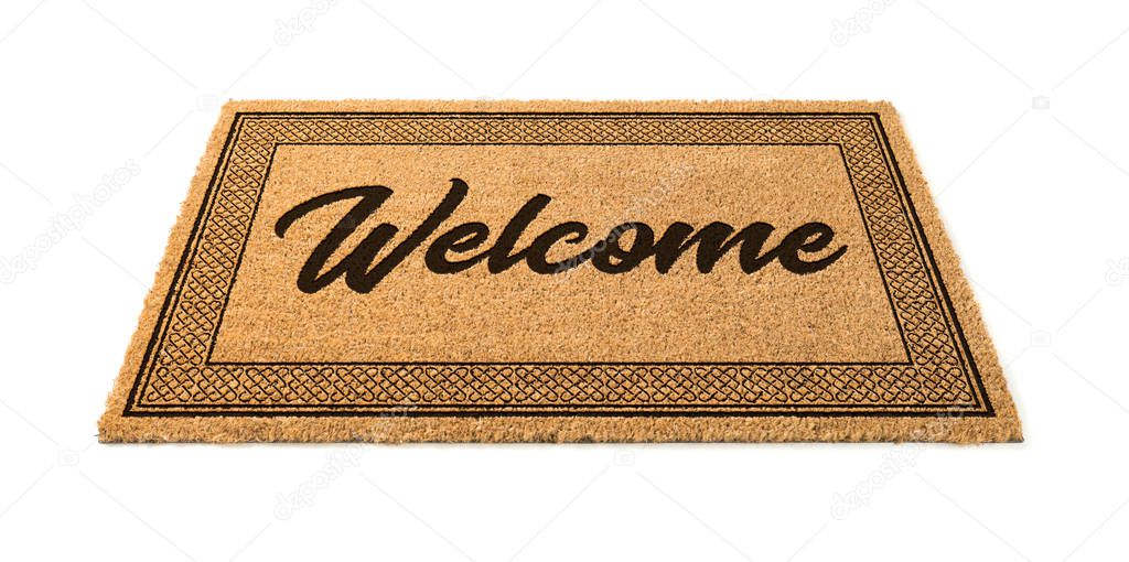 Welcome Mat Isolated On A White Background.