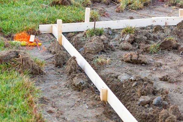 Führungen Und Pfähle Boden Auf Der Baustelle — Stockfoto