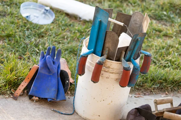 Emmer Cement Trowels en Tools — Stockfoto