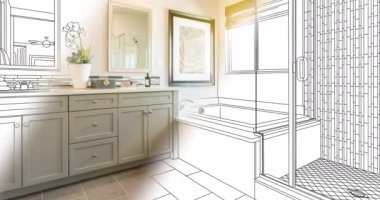 4k Özel Banyo Çizim fotoğrafgeçiş.