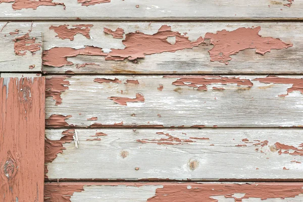 Weathered Wood panel vägg med peeling Paint strukturerad bakgrund — Stockfoto