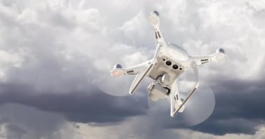 4k Sinemagraf Zaman Atlamalı Bulutlar ile Drone Sürekli Loop