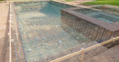 4k Yüzme Havuzu Şantiye solma tamamlanması.