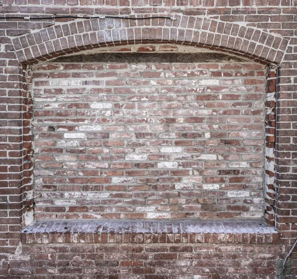 Grungy Blank Brick Wall with Inset Background — Stock Photo, Image