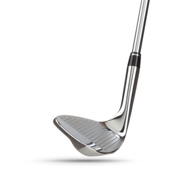Beyaz Arka Plan üzerine Krom Golf Club Kama Demir