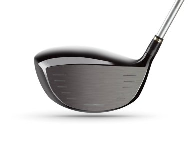 Beyaz Arka Plan Üzerinde Büyük Sürücü Golf Kulübü Yüz