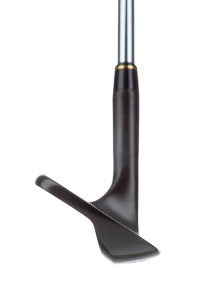 Schwarz 60 Grad Loft Winkel Golfschläger Keil Eisen isoliert auf weißem Hintergrund — Stockfoto