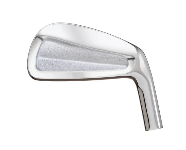 Branco Golf Club Iron Head Voltar Isolado em um fundo branco — Fotografia de Stock