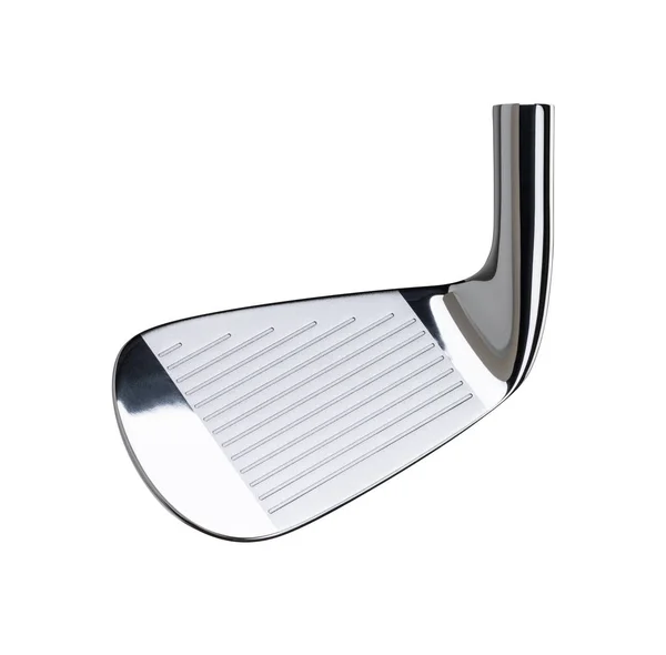 Face of Golf Club Iron Head Isolado em um fundo branco — Fotografia de Stock