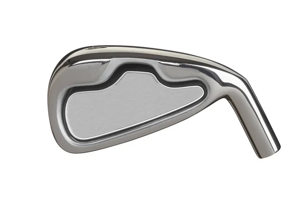 Espalda de hierro del palo de golf en blanco aislada sobre un fondo blanco — Foto de Stock