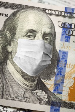 Benjamin Franklin 'in Yüzünde Tıbbi Yüzlü Yüz Doları Faturası.