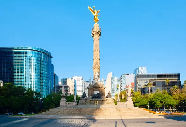 Anjo Independência Paseo Reforma Símbolo Mundialmente Conhecido Cidade México — Fotografia de Stock