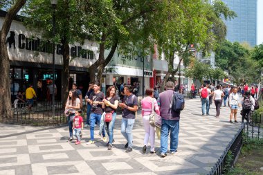 Zona Rosa, Mexico City, restoranlar, barlar ve canlı yaşam tarzı bilinen kozmopolit bir mahallede