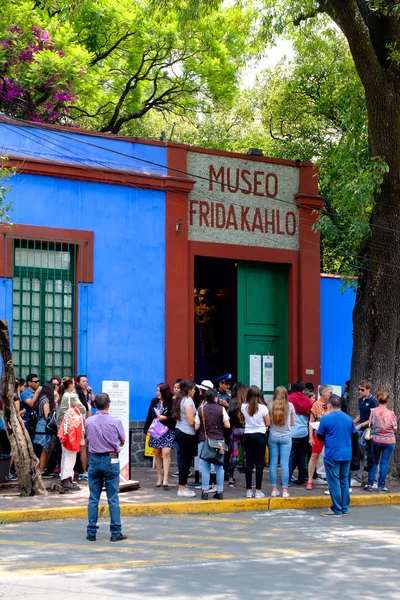 Casa Azul Casa Azul Casa Frida Kahlo Diego Rivera Coyoacan — Fotografia de Stock