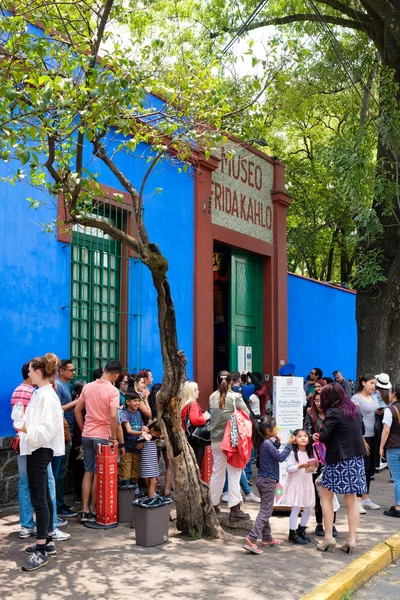 Casa Azul Casa Azul Casa Frida Kahlo Diego Rivera Coyoacan — Fotografia de Stock