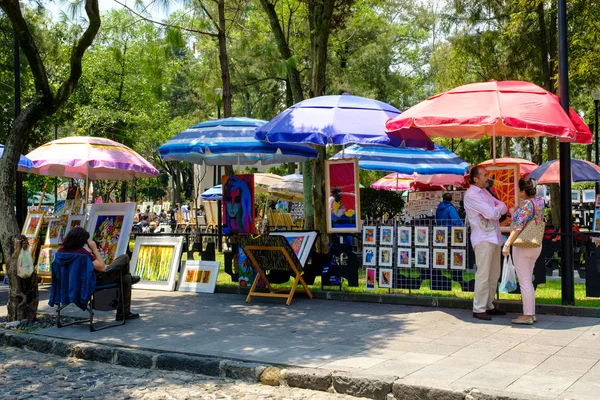 Mexico Stad Mexico Juli 2018 Beroemde Zaterdag Bazaar San Angel — Stockfoto