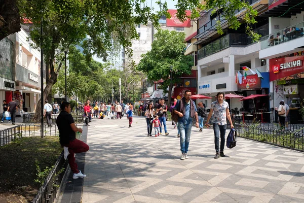 Zona Rosa Μια Κοσμοπολίτικη Γειτονιά Στην Πόλη Του Μεξικού Γνωστή — Φωτογραφία Αρχείου