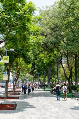Ünlü Alameda Central park içinde tarihi merkezi Mexico City
