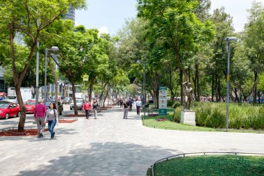 Ünlü Alameda Central park içinde tarihi merkezi Mexico City