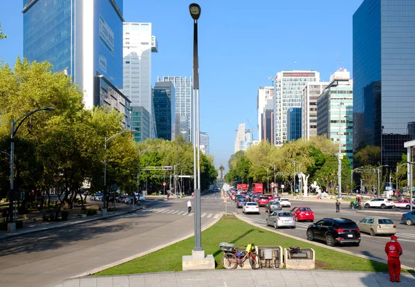 Paseo Reforma Mexico City Bir Güzel Yaz Gününde — Stok fotoğraf