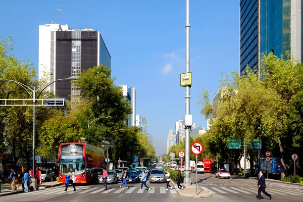 Paseo Reforma Ciudad México Hermoso Día Verano —  Fotos de Stock