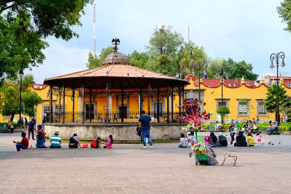 Plaza Principal Ayuntamiento Histórico Barrio Coyoacán Ciudad México —  Fotos de Stock