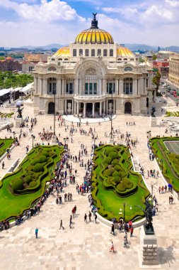 Güzel Sanatlar Sarayı Mexico City - havadan görünümü 