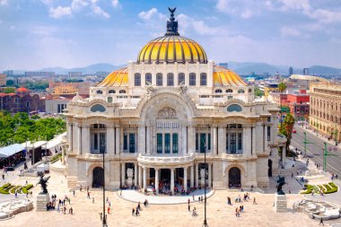 Güzel Sanatlar Sarayı Mexico City - havadan görünümü 