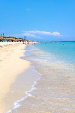 Güzel plaj, Varadero Küba'da bir gün güneşli yaz