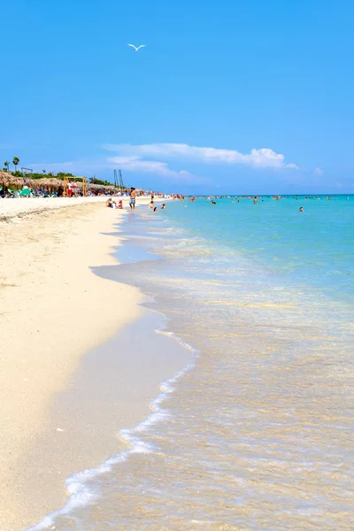 Hermosa Playa Varadero Cuba Soleado Día Verano — Foto de Stock