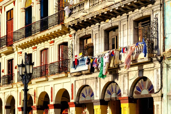 Ancient Decaying Buildings Old Havana — Stock Photo, Image