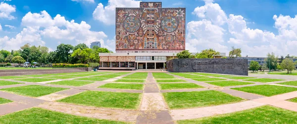 Panoramiczny Widok Krajowej Uniwersytet Meksykański — Zdjęcie stockowe