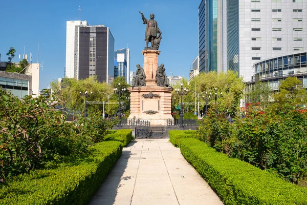 Μνημείο Χριστόφορου Κολόμβου Στο Paseo Reforma Στην Πόλη Του Μεξικού — Φωτογραφία Αρχείου