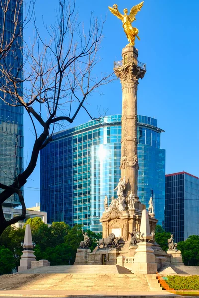 Anděl Nezávislosti Světě Známý Symbol Mexico City — Stock fotografie