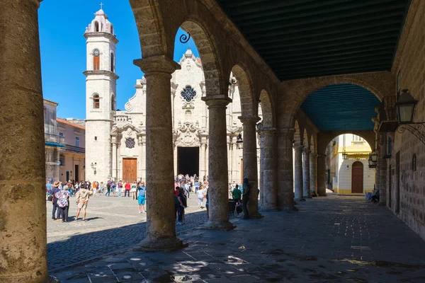 Cattedrale Dell Avana Sue Adiacenti Piazze Palazzi Coloniali — Foto Stock