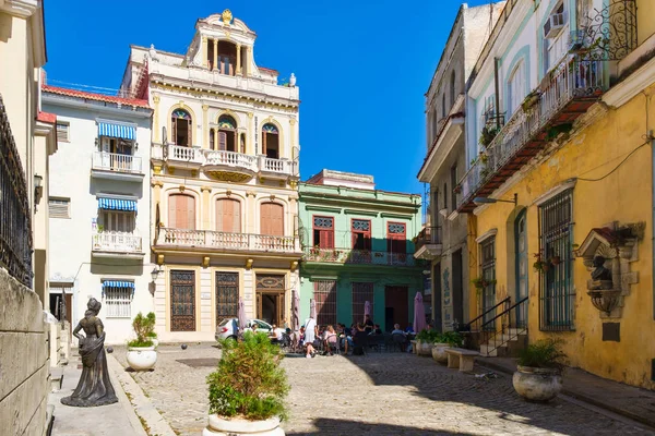 Bellissima Piazza Dell Angelo Nella Vecchia Avana Coloniale — Foto Stock