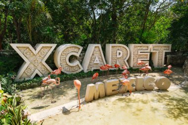 XCaret, a famous ecotourism park on the mexican Mayan Riviera clipart