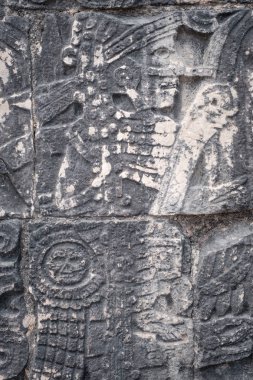 Antik maya taş kabartmalar