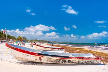 Meksika'da Maya rivierası üzerinde Tulum plaj