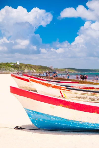 The beach at Tulum on the Mayan Riviera in Mexico — Stock Photo, Image