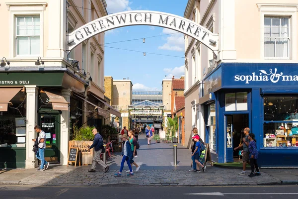 El histórico Greenwich Market en Greenwich, en el este de Londres —  Fotos de Stock